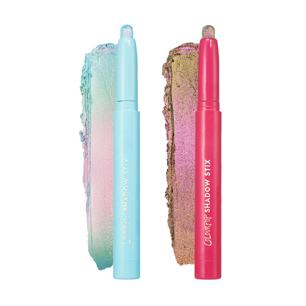 ColourPop Multichrome Shadow Stix Makeup Kit front view with two cream eyeshadow sticks