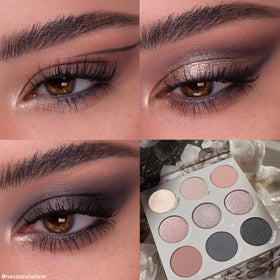 ColourPop Of Quartz Eyeshadow Palette open with shimmering metallic finishes