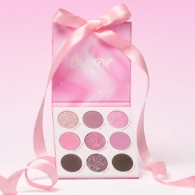 ColourPop Pink Dreams Eyeshadow Palette with applicator brush