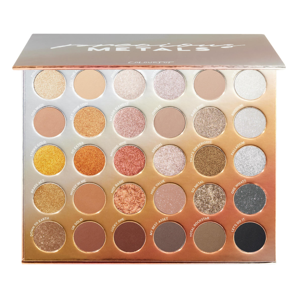 ColourPop Precious Metals Eyeshadow Palette front view