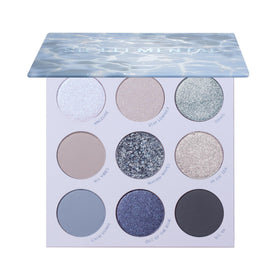 ColourPop So Elemental Eyeshadow Palette front view showing blue and silver shades
