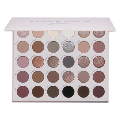 ColourPop Stone Cold Fox Eyeshadow Palette front view with 30 cool-toned shades