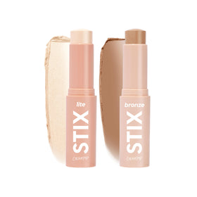 ColourPop Sunkissed Essentials Makeup Kit front view with bronzer and highlighter sticks