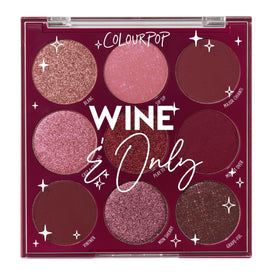 ColourPop Wine & Only Eyeshadow Palette front view with deep red shades