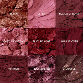 ColourPop Wine & Only Eyeshadow Palette showing matte and metallic finishes