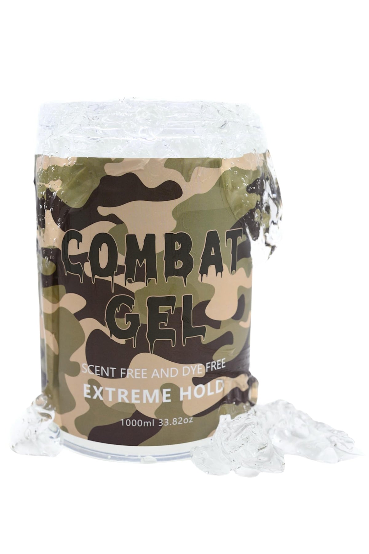 Combat Gel Extreme Hold Hair Gel 1000ML front view