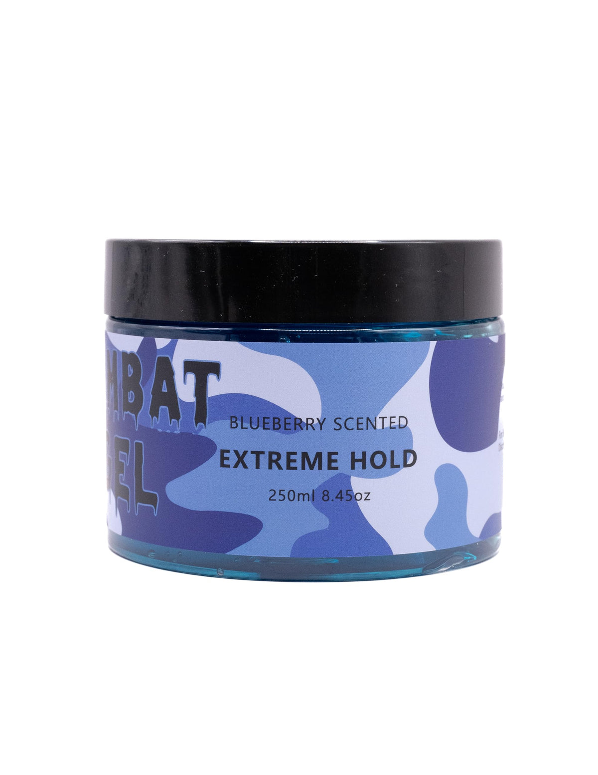 Combat Gel Extreme Hold Hair Gel 250ML back view with ingredient list