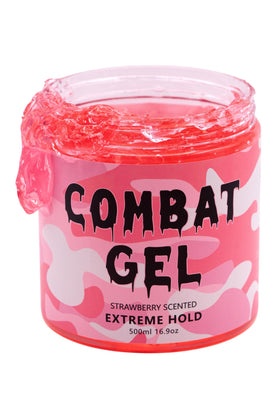Combat Gel Extreme Hold Hair Gel 500 ML Strawberry front view