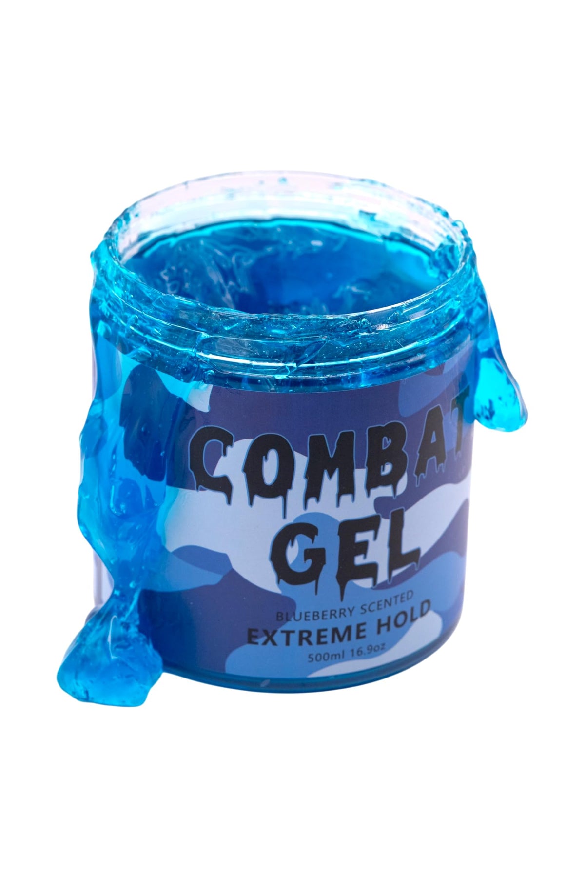 Combat Gel Extreme Hold Hair Gel 500ML Blueberry front view