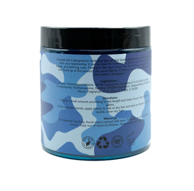 Combat Gel Extreme Hold Hair Gel 500ML Blueberry with styling application