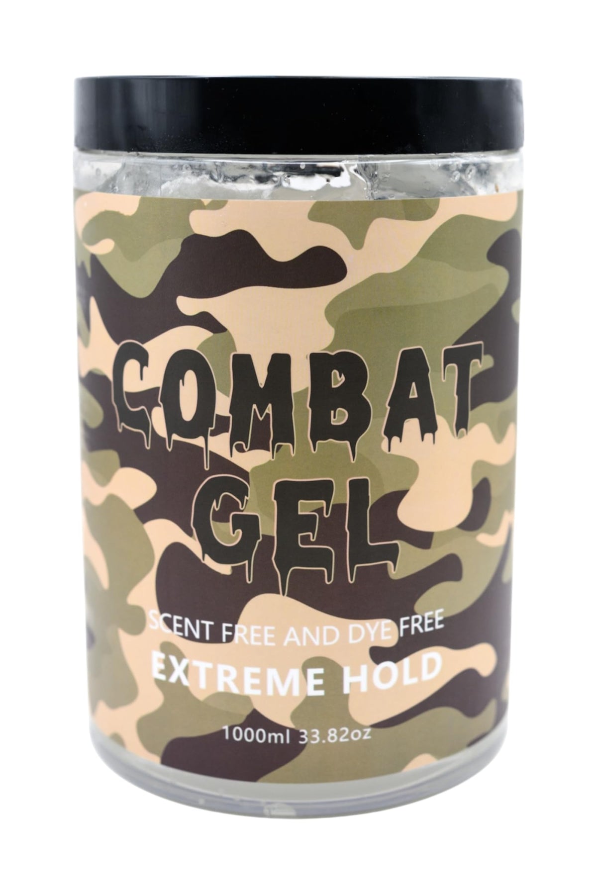 Combat Gel Extreme Hold Hair Gel packaging and label