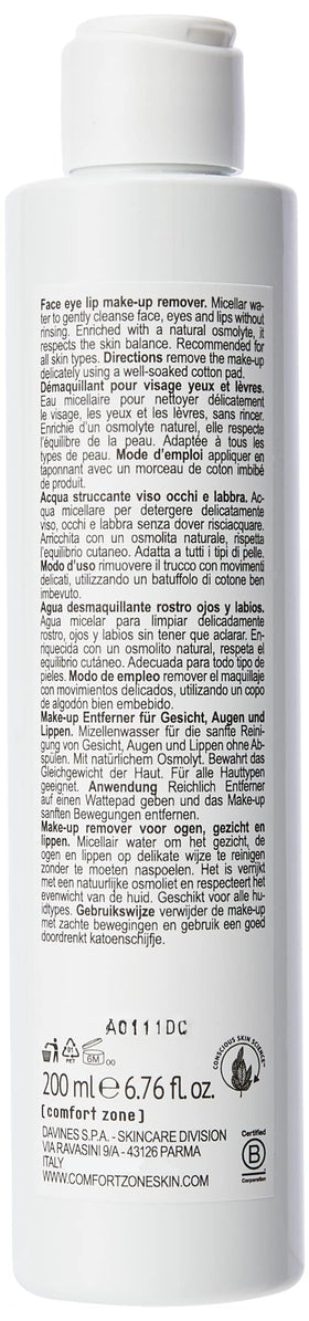 Comfort Zone Essential Micellar Water 200mL packaging details