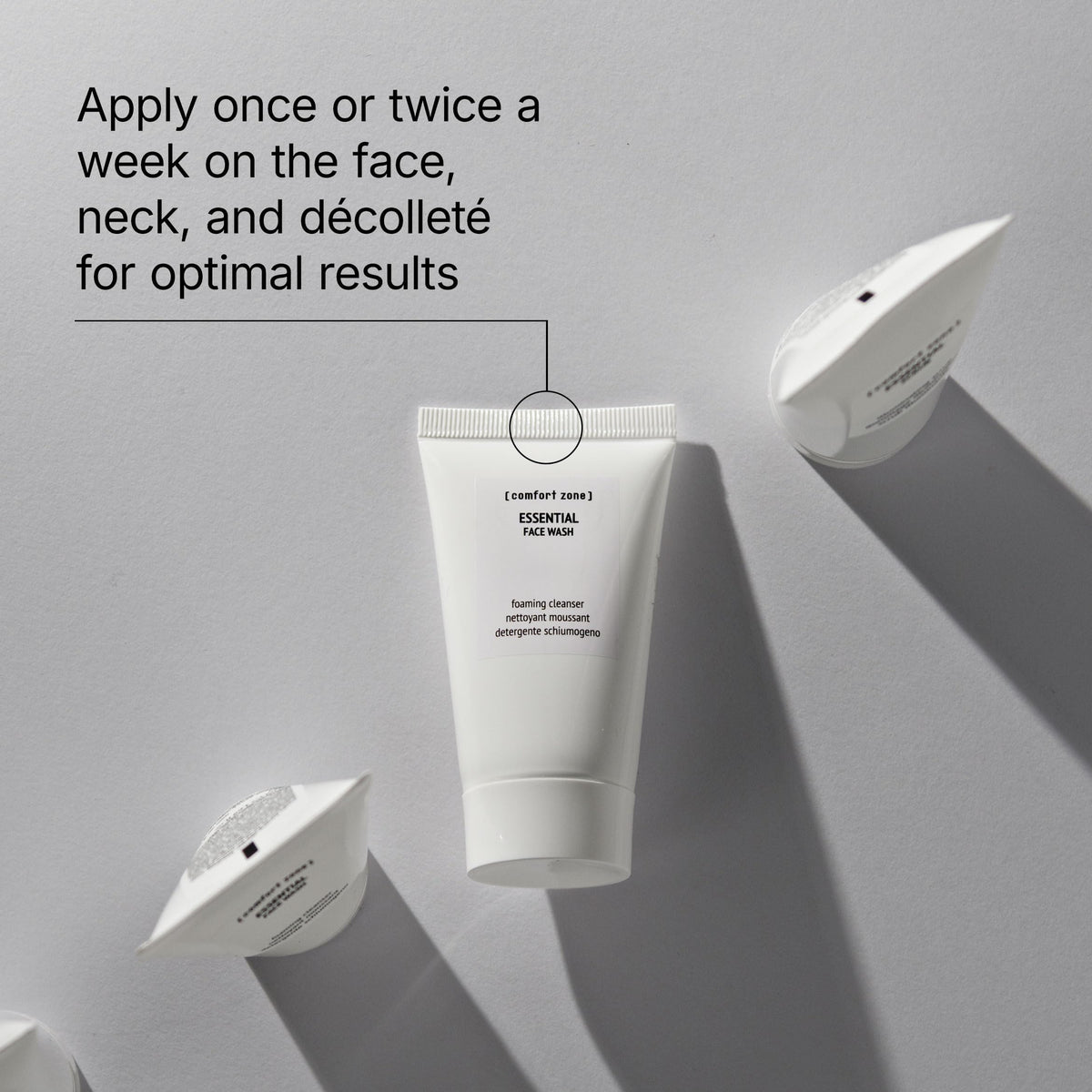 Comfort Zone Essential Scrub being applied on skin