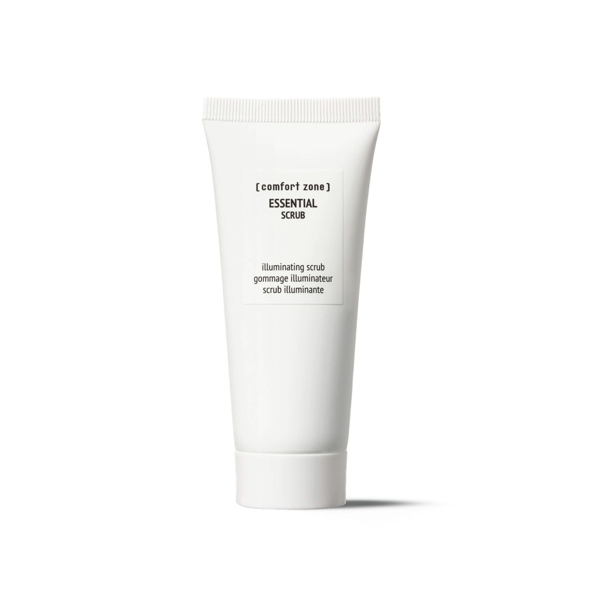 Comfort Zone Essential Scrub front view with packaging