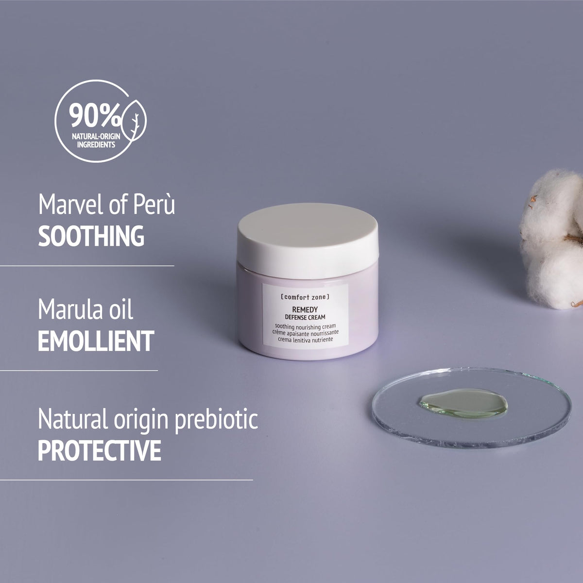 Comfort Zone Remedy Defense Cream application on skin