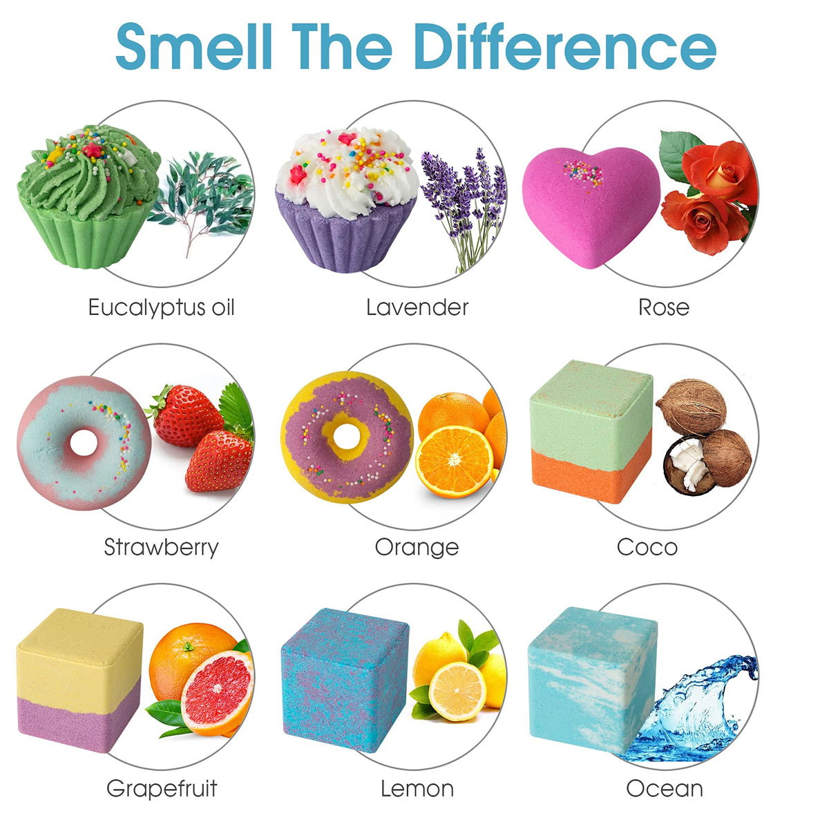 comfso Bath Bombs sweet orange scent close-up