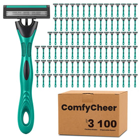 Comfycheer 100 count disposable razors front view