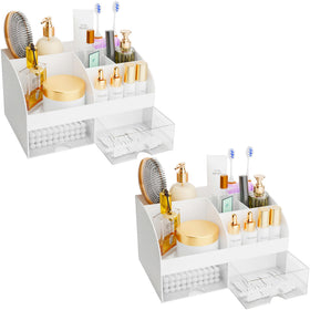 COMFYROOM Makeup Organizer front view with transparent drawers