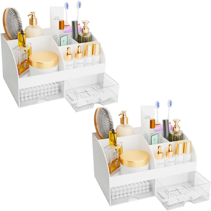 COMFYROOM Makeup Organizer front view with transparent drawers