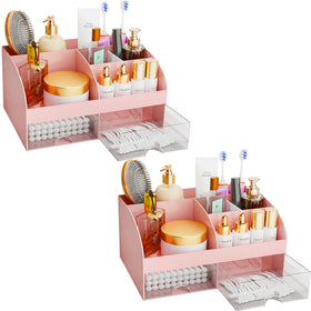 COMFYROOM Makeup Organizer front view with transparent drawers