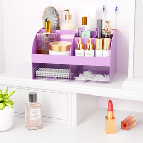 COMFYROOM makeup organizer next to a vanity mirror