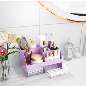 COMFYROOM makeup organizer showcasing its transparent drawers