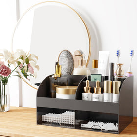 COMFYROOM Makeup Organizer top view displaying storage sections
