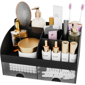 COMFYROOM Makeup Organizer with cosmetics arranged inside