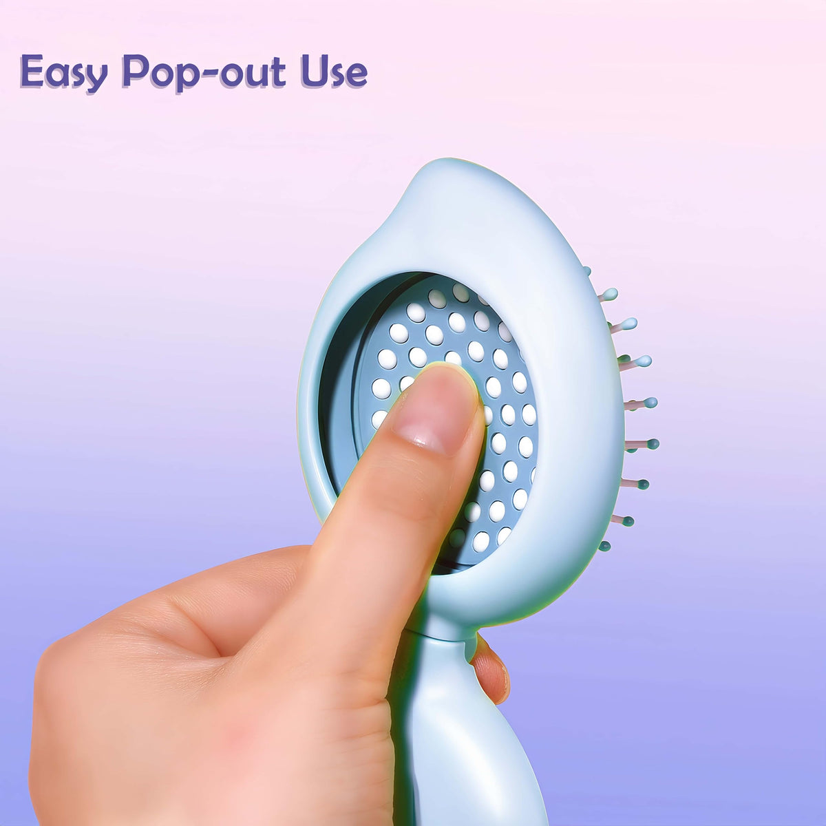 Compact size of Arthaxi Mini Hair Brush with Mirror Combo