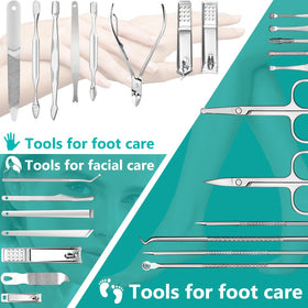 Compact size of the manicure set for travel