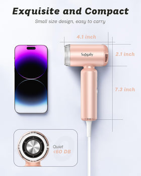 Compact SUPGALIY hair dryer in padded storage bag