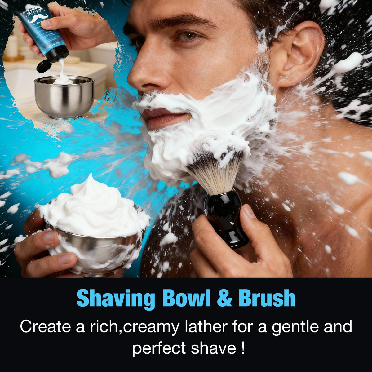 Complete Copeax shaving kit displayed