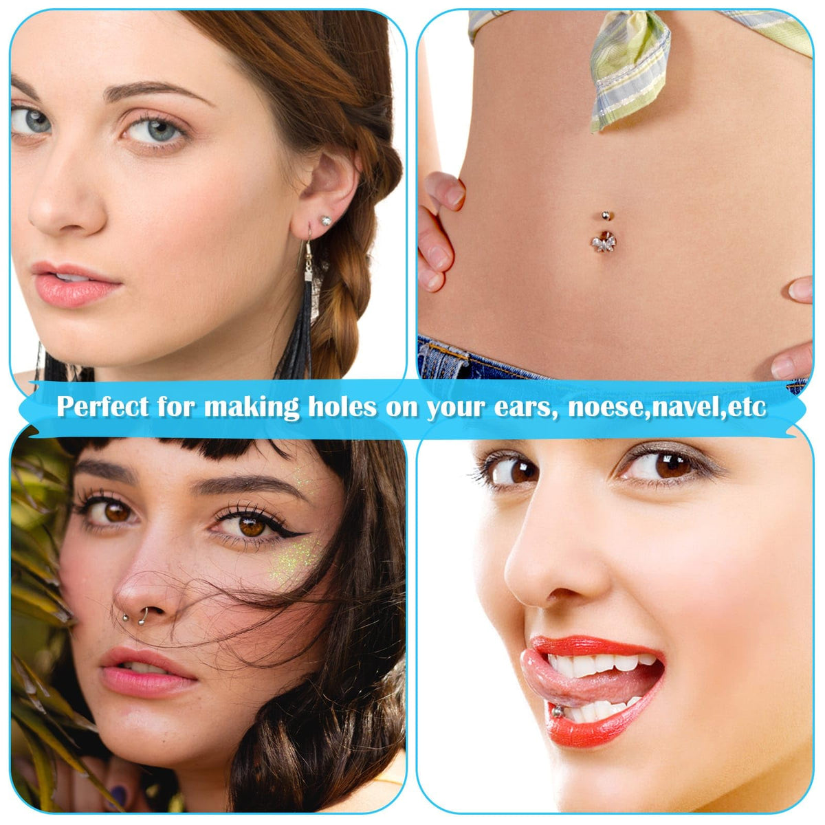 Complete Evatage Ear Piercing Gun Kit layout