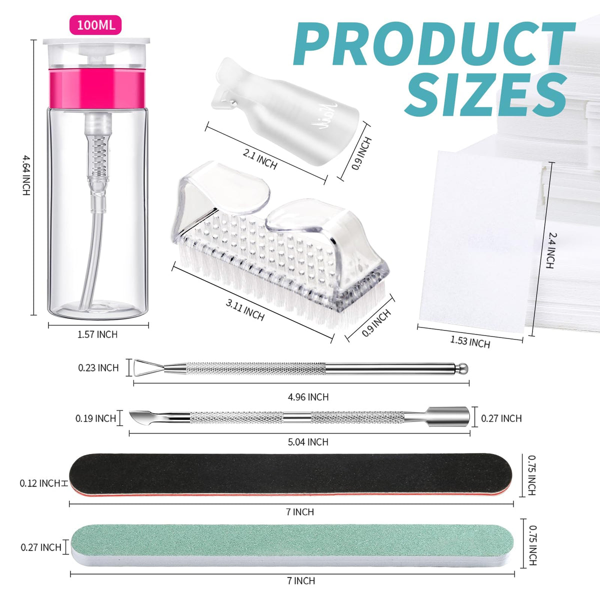 Complete Fandamei Nail Polish Remover Tools Kit displayed on a table
