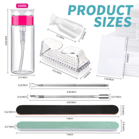 Complete Fandamei Nail Polish Remover Tools Kit displayed on a table