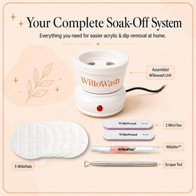 Complete kit including soaking pad and cuticle oil pen