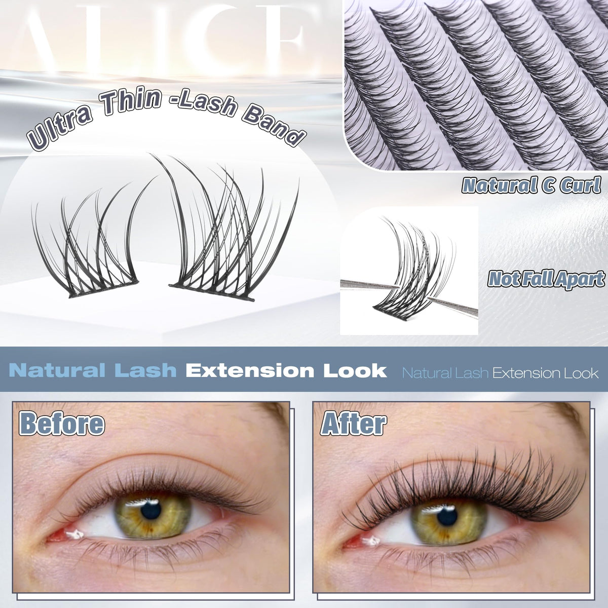Complete lash application setup with bond and seal