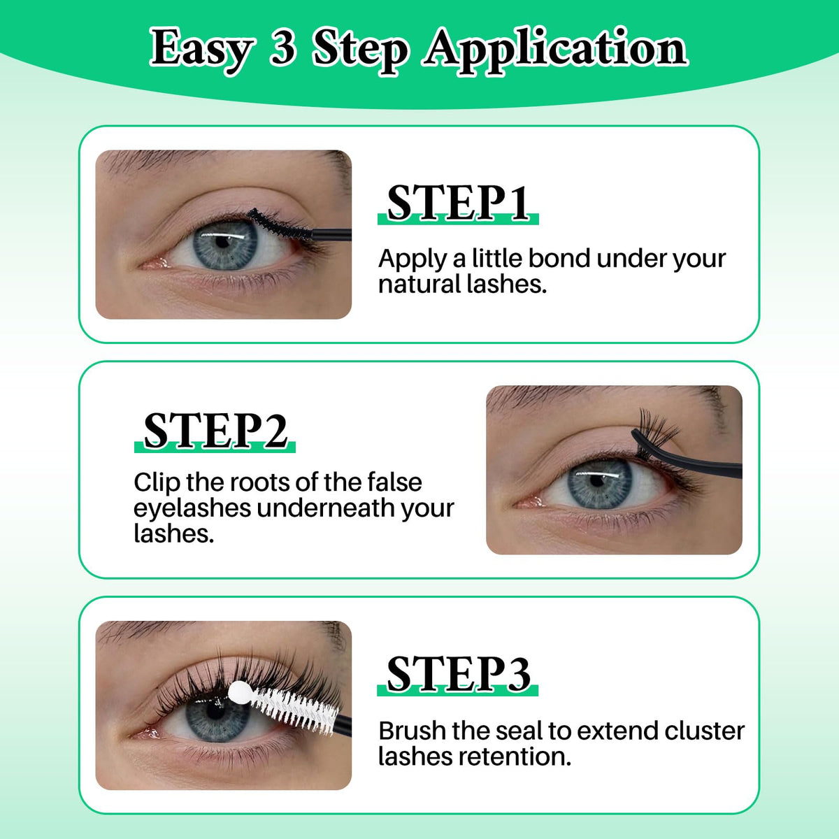 Complete LASHSUN Lash Clusters Kit packaging and contents
