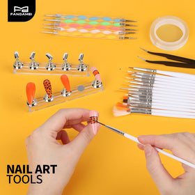 Complete nail art tools set with packaging