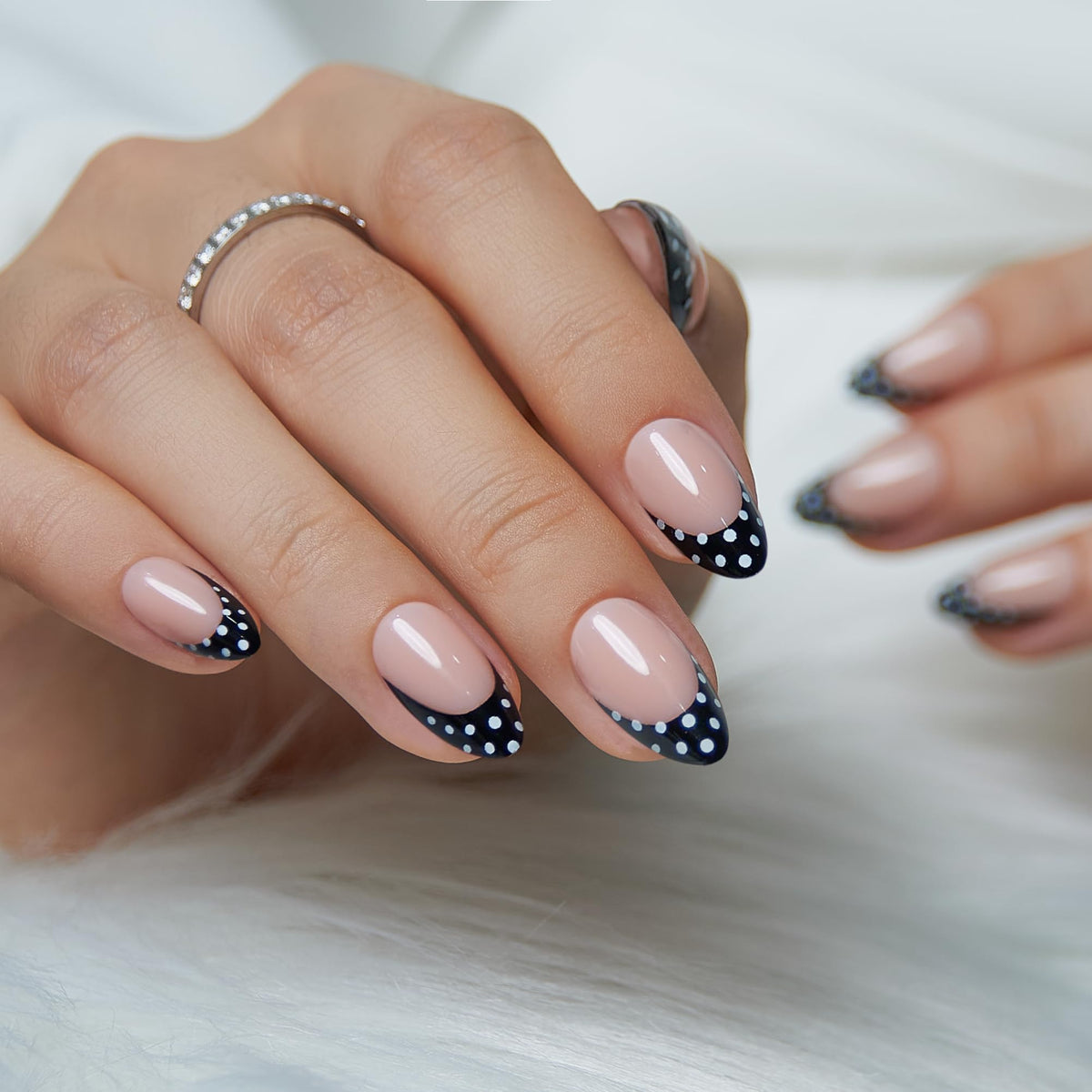 Complete nail kit with nail glue, adhesive tabs, and file