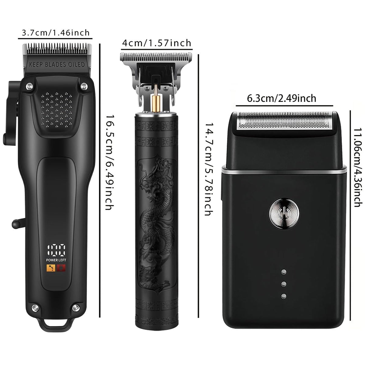 Complete OIYO Hair Clippers grooming kit setup