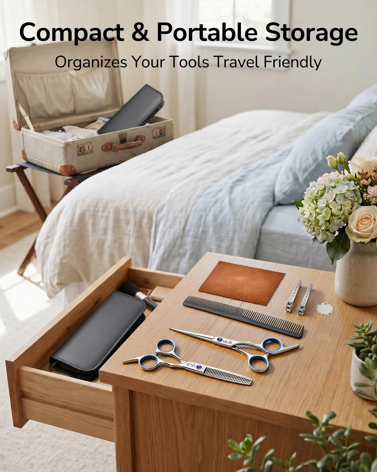 Complete ULG 10-piece hair cutting kit with storage bag