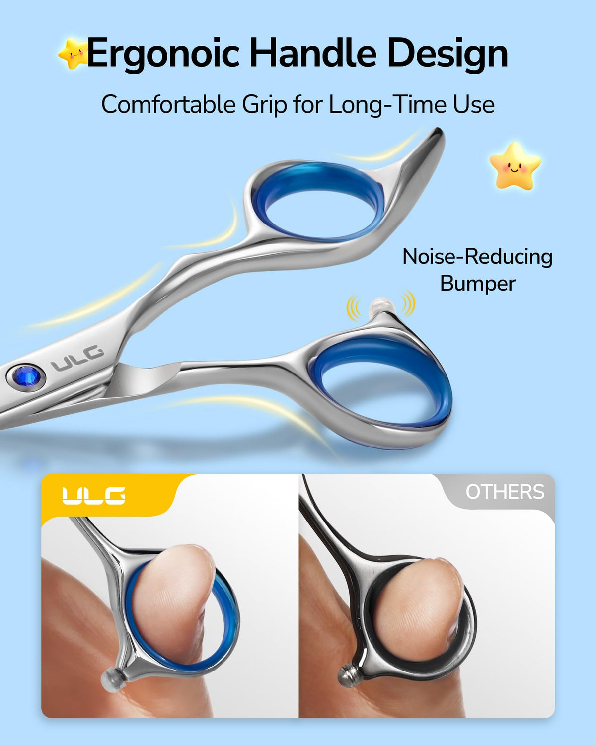 Complete ULG hair cutting kit including scissors and comb