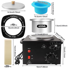 Complete wax kit including sticks and protection rings