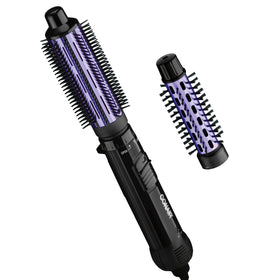 Conair 2-in-1 Hot Air Curling Combo front view with both brush attachments