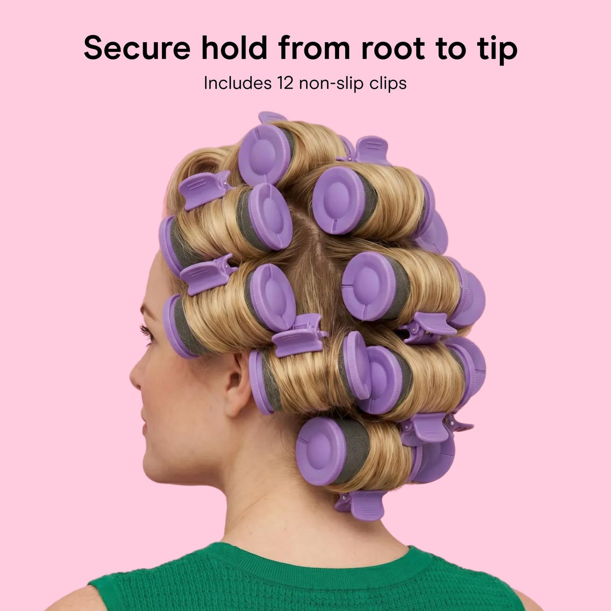 Conair Ceramic Hot Rollers in use on shoulder-length hair