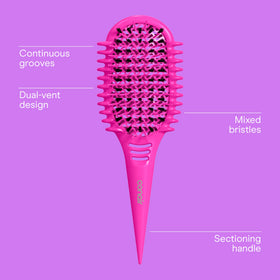 Conair Curl Define Pro brush side view showing dual-vent design