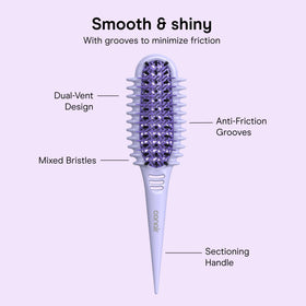Conair Curl Define Pro Detangling Hair Brush in a styling routine