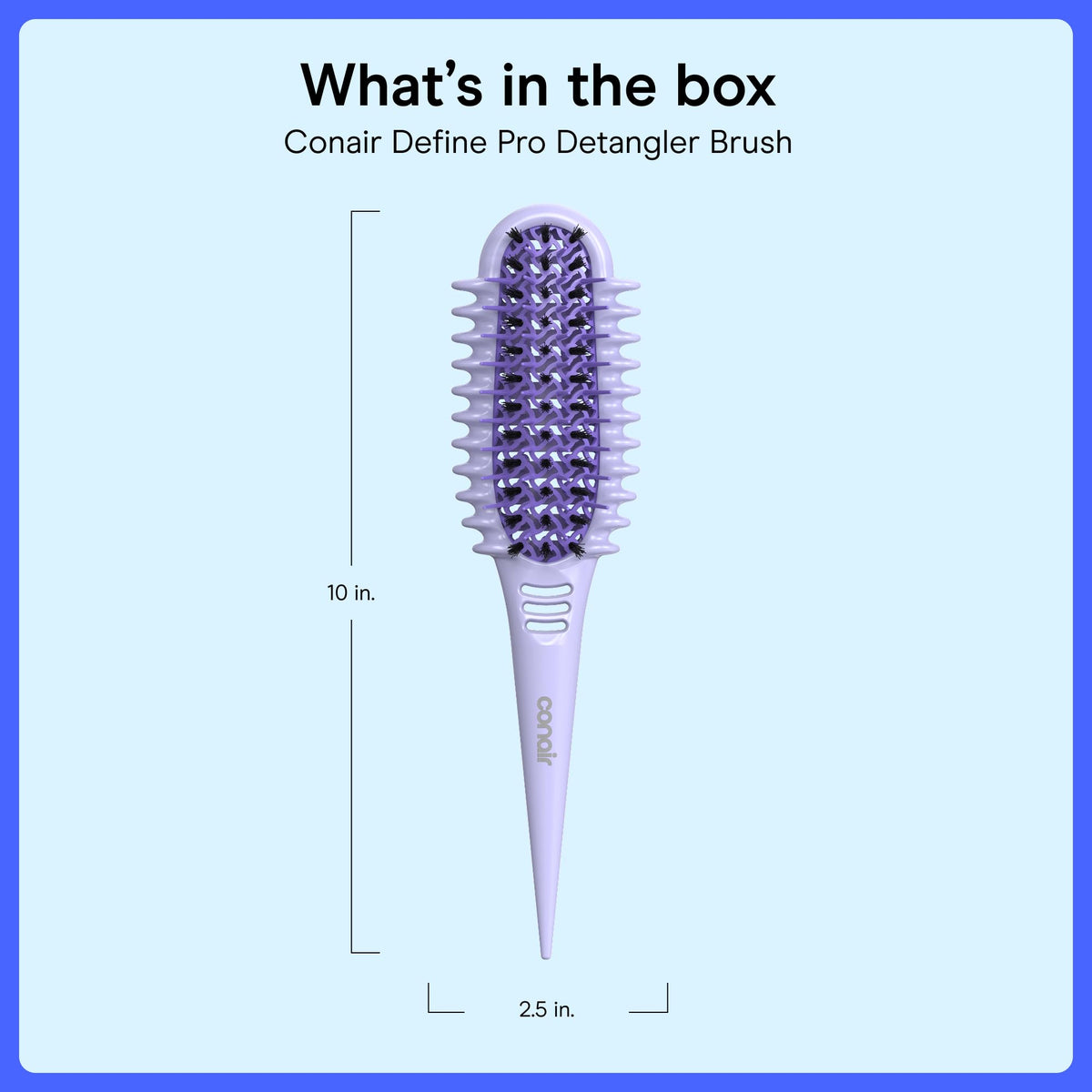 Conair Curl Define Pro Detangling Hair Brush packaging