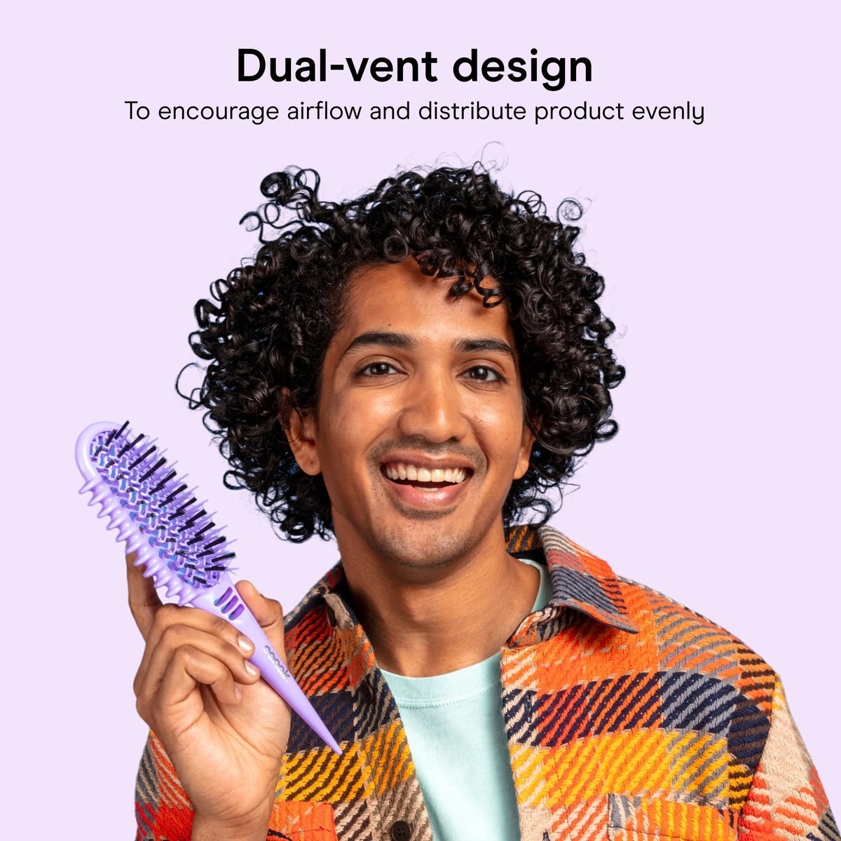 Conair Curl Define Pro Detangling Hair Brush with sectioning handle